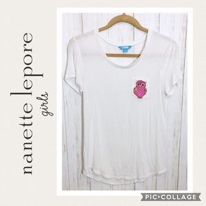 Nanette Lepore Short Sleeve Owl Tee